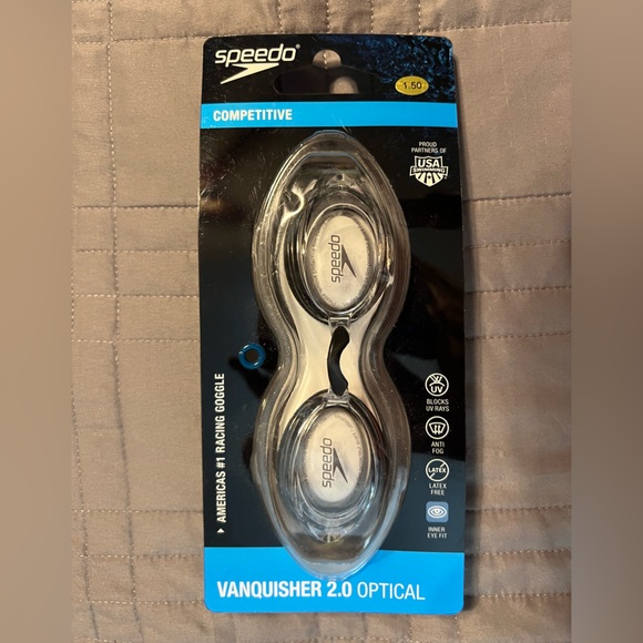 Speedo Vanquisher 2.0 Optical -1.50 Swim Goggles - Picture 1 of 3